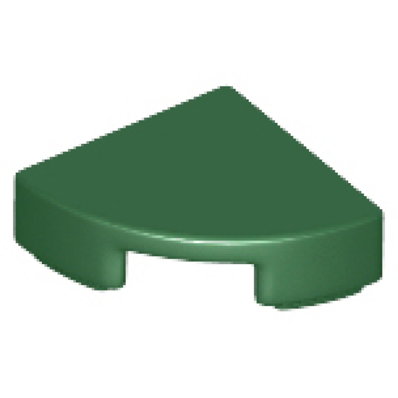 Tegel, Rond 1x1 kwart Dark Green
